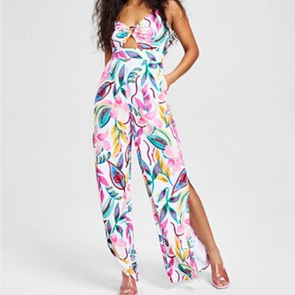 BAR III womens sleeveless wide-leg jumpsuit, size 14 - Picture 4 of 16